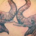 Back Elephant tattoo by 46 and 2 Tattoo