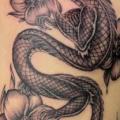 tatuaje Lado Japoneses Dragón por Anchors Tattoo