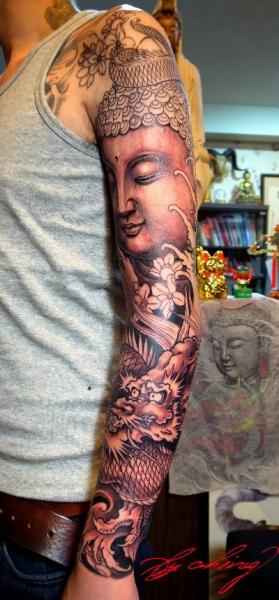 Tatuagem Braço Japonesas Buda por Orient Soul