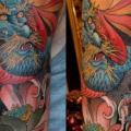 tatuaje Hombro Japoneses Dragón por Orient Soul