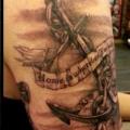 Shoulder Realistic Anchor tattoo by Orient Soul