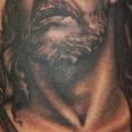 tatuaje Brazo Jesús por Adam Barton
