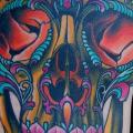 Shoulder Skull tattoo by Adam Barton