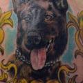 Shoulder Realistic Dog tattoo by Adept Tattoo