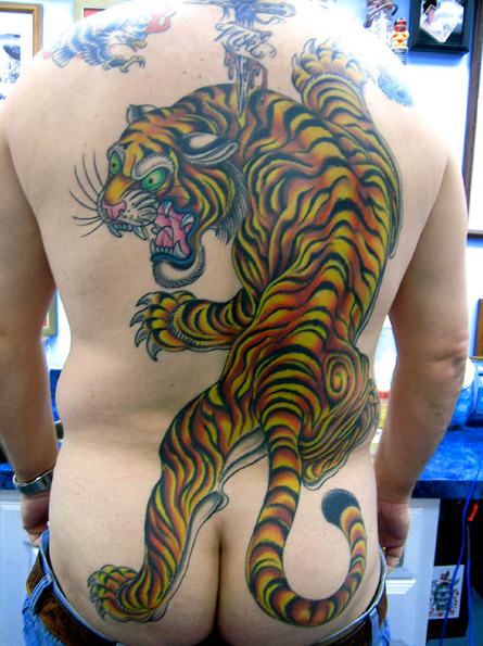 Japanese Back Tiger Tattoo by Aloha Monkey Tattoo