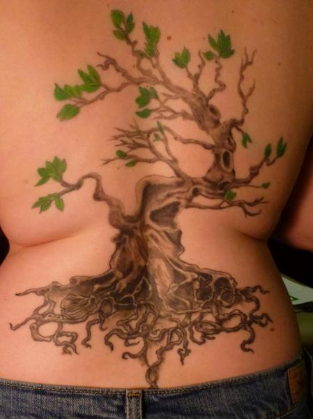 Back Tree Tattoo by Altered Skin