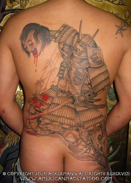 Tatuaggio Giapponesi Schiena Samurai di American Made Tattoo
