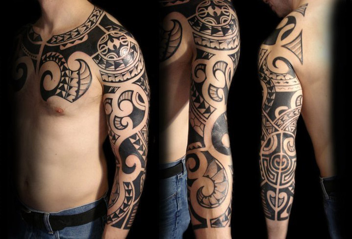 Schulter Arm Tribal Maori Tattoo von Artwork Rebels