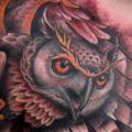 Shoulder Old School Owl tattoo by Artwork Rebels