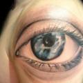 Shoulder Realistic Eye tattoo by Burning Monk Tattoo