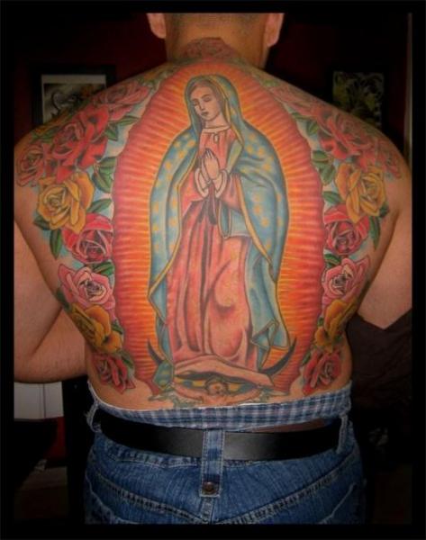 Back Religious Mother Mary Tattoo by Big Kahuna Tattoo