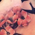 Blumen Nacken Kirsche tattoo von Black 13 Tattoo