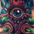Nacken Kinn Oktopus tattoo von Black 13 Tattoo