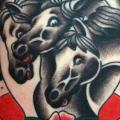 tatuaggio Old School Cavalli di Black 13 Tattoo