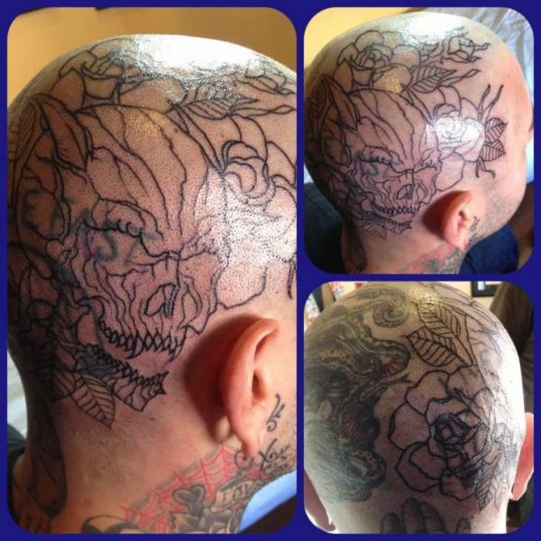 Tatuaż Głowa przez Black Cat Tattoos