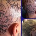Head tattoo by Black Cat Tattoos