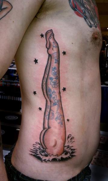 Tatuaje Lado Mujer por Black Cat Tattoos