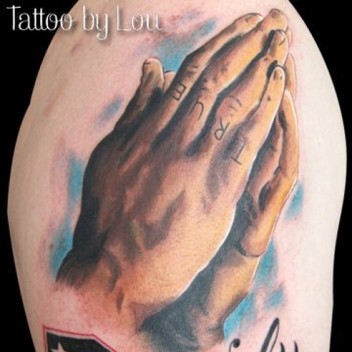 Realistic Praying Hands Tattoo by Bohemian Tattoo Arts