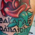 Lettering Rose tattoo by Bohemian Tattoo Arts