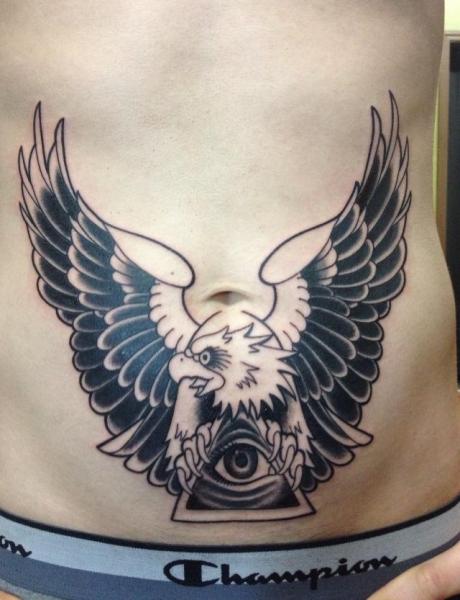 Eagle Belly Tattoo by Blood Sweat Tears
