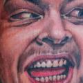 tatuaje Retrato Realista Jack Nicholson por Bugaboo Tattoo