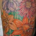 Shoulder Flower tattoo by Bugaboo Tattoo