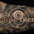 Arm Lettering tattoo by Caesar Tattoo