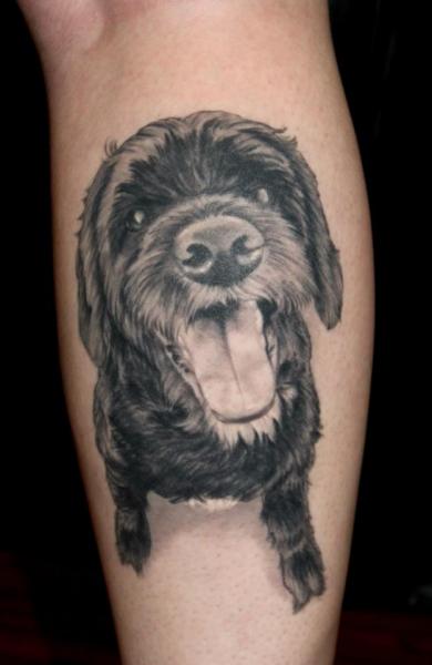 Arm Realistic Dog Tattoo by Cartel Ink Works