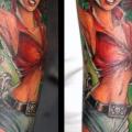 Arm Realistic Pin-up tattoo by Deluxe Tattoo