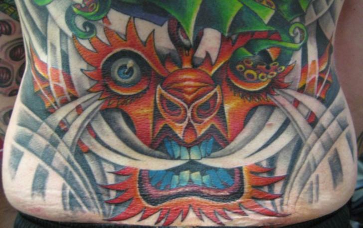 Back Demon Tattoo by Deluxe Tattoo