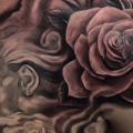 Shoulder Chest Flower God tattoo by Richard Vega Tattoos