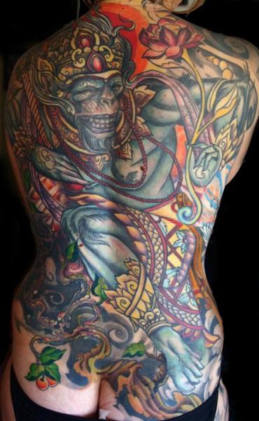 Back Monkey Tattoo by Divinity Tattoo