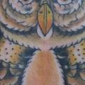 Old School Owl tattoo by Divinity Tattoo