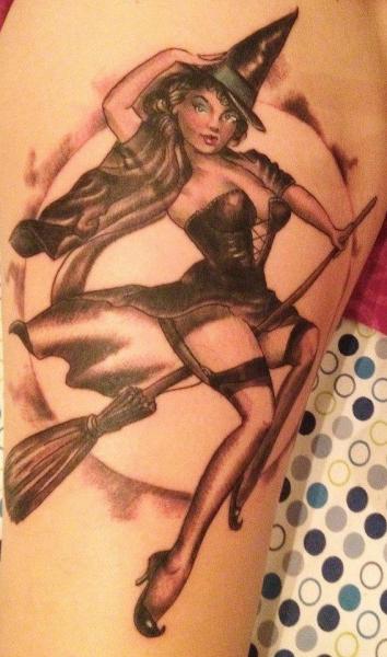 Fantasy Witch Tattoo by Electric Ladyland