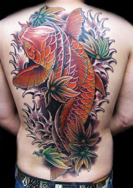 Japanese Back Carp Koi Tattoo by Electric Soul Tattoo