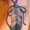 Foot Feather tattoo by Empire State Studios