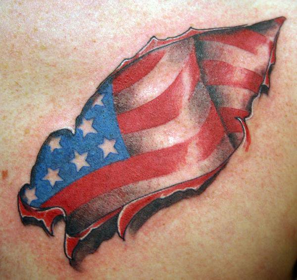 Tatuaje Usa Bandera por Epic Tattoo