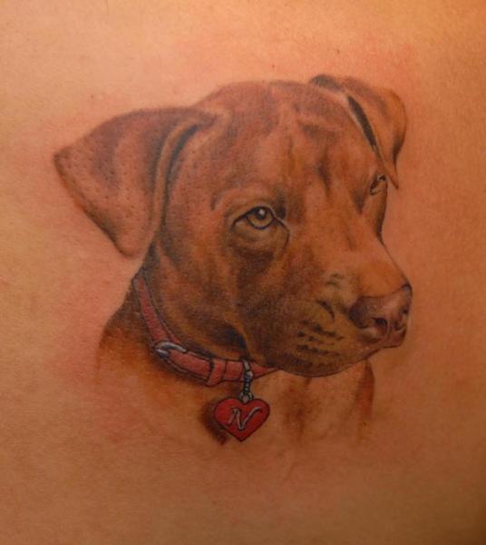 Realistic Dog Tattoo by Eye Of Jade Tattoo