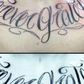 Chest Lettering tattoo by Fixed Army