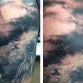 Shoulder Realistic Lion tattoo by Fixed Army