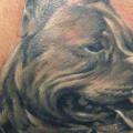 tatuaje Realista Pecho Perro por Bloody Blue Tattoo
