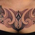 Chest Flower Geometric tattoo by Full Circle Tattoos