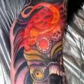 Fuß Totenkopf tattoo von Jeff Gougue