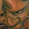 tatuaggio Gamba Giapponesi Demoni di Jeff Gougue
