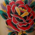 Old School Flower Side tattoo by Gold Rush Tattoo