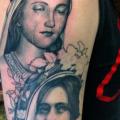 Shoulder Arm Portrait Realistic tattoo by Good Mojo Tattoos
