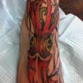 Realistische Fuß Oktopus tattoo von Graceland Tattoo