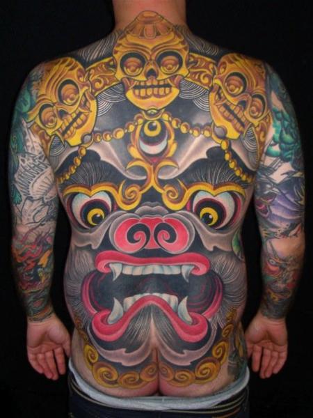 Tatuagem Japonesas Costas Demônio por Guru Tattoo