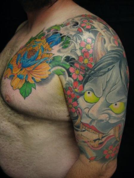 Tatuaggio Spalla Giapponesi Demoni di Guru Tattoo