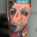 Arm Dog tattoo by FreiHand Tattoo